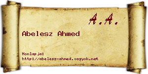 Abelesz Ahmed névjegykártya